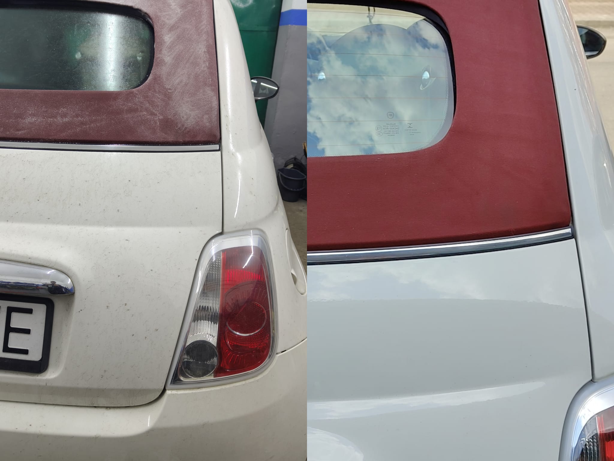 Odświeżenie tapicerki dachowej fiat 500